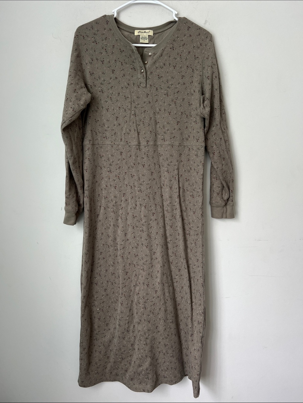 Eddie Bauer Floral Cottagecore Henley Maxi Dress Small ®️